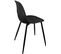 Lot 4 Chaises De Cuisine Siège Plastique Souple Nid D’abeille Pieds Métal OTA (noir)