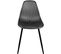 Lot 4 Chaises De Cuisine Siège Plastique Souple Nid D’abeille Pieds Métal OTA (noir)