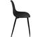 Lot 4 Chaises De Cuisine Siège Plastique Souple Nid D’abeille Pieds Métal OTA (noir)