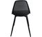 Lot 4 Chaises De Cuisine Siège Plastique Souple Nid D’abeille Pieds Métal OTA (noir)