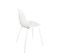 Lot 4 Chaises De Cuisine Siège Plastique Souple Nid D’abeille Pieds Métal OTA (blanc)