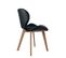 Lot 4 Chaises Scandinaves Simili Matelassé Rembourré Pieds Bois Clair FATI (noir)