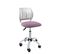 Chaise Bureau Enfant Hauteur Réglable Assise Textile Mesh Pivotante Roulettes Souples SAWI (rose)