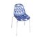 Lot 4 chaises de cuisine nid d'abeille IKO (Bleu)