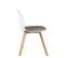 Lot de 2 chaises de cuisine Scandinaves UFI (blanc-gris)