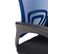 Chaise Bureau Pivotante Hauteur Réglable Siège Textile Renfort Lombaire Roulettes FLAG-E (noir Bleu)