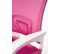 Chaise Bureau Pivotante Hauteur Réglable Siège Textile Renfort Lombaire Roulette FLAG-E (rose Blanc)