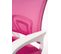 Chaise de bureau ergonomique pivotante réglable haut bas FLAG-E (rose Blanc)