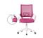 Chaise de bureau ergonomique pivotante réglable haut bas FLAG-E (rose Blanc)