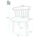 Lot 2 chaises cuisine à barreaux windsor western, plastique souple large assise DIA (blanc)