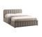 Lit coffre 140x190 cm avec sommier AVIA en velours taupe