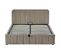 Lit coffre 140x190 cm avec sommier AVIA en velours taupe