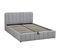 Lit coffre 140x190cm avec sommier AVIA en tissu gris