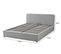 Lit coffre 160x200 cm PALMA en tissu gris