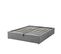 Sommier coffre 140x190 cm PALMA  en tissu gris