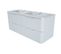 Meuble Salle De Bain Rondo 4 Tiroirs Double Vasque Blanc