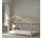 Lit cabane LILO 90x190 cm en bois naturel 