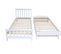 Lit gigogne 90x190 cm PIYOU blanc avec sommier