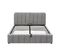 Lit coffre140x190 cm avec sommier AVIA en velours gris