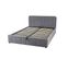 Lit coffre140x190 cm avec sommier AVIA en velours gris