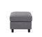 Canapé Modulable 3 Places + 1 Pouf Tissu Gris Cork