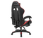 Ultim - Chaise De Gaming Avec Repose Pieds Et Coussin Lombaire Vibrant Noir Et Rouge