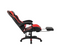 Ultim - Chaise De Gaming Avec Repose Pieds Et Coussin Lombaire Vibrant Noir Et Rouge