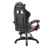 Ultim - Chaise De Gaming Avec Repose Pieds Et Coussin Lombaire Vibrant Noir Et Rouge