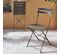 Lot De 2 Chaises De Jardin Pliables - Emilia Anthracite - Acier Thermolaqué