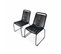 Lot De 2 Chaises De Jardin En Corde Brasilia. Noir. Empilables. Extérieur