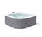 Spa Gonflable Carré - Fjord 6 Gris - 6 Personnes - 185 cm - PVC - Pompe - Chauffage - 2 filtres