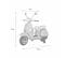 Vespa Rose Px150. Scooter Électrique Pour Enfants 12v 4.5ah. 1 Place Avec Autoradio