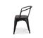 Lot De 4 Chaises En Métal Noir Mat Style Industriel Avec Assise En Bois Foncé