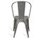 Lot De 4 Chaisess En Métal Brut Style Industriel Factory En Métal Brut Aspect Galvanisé Galva