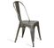 Lot De 4 Chaisess En Métal Brut Style Industriel Factory En Métal Brut Aspect Galvanisé Galva