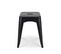 Lot De 4 Tabourets En Métal Noir Mat Style Industriel - Hauteur 46 Cm