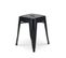 Lot De 4 Tabourets En Métal Noir Mat Style Industriel - Hauteur 46 Cm