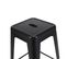 Lot de 4 tabourets de bar en métal noir mat style industriel  - Hauteur 76cm