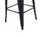 Lot de 4 tabourets de bar en métal noir mat style industriel  - Hauteur 76cm