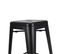 Lot de 4 tabourets de bar en métal noir mat style industriel  - Hauteur 76cm