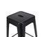 Tabouret De Bar En Métal Noir Mat Style Industriel - Sans Dossier - Hauteur 76 Cm