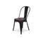 Lot De 2 Chaises En Métal Noir Mat Et Assise En Bois Foncé - Style Industriel