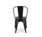 Lot De 6 Chaises En Métal Noir Mat Avec Assise En Bois Massif Foncé - Style Industriel