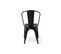 Chaise Noire En Métal Noir Brillant Style Industriel Factory Finition Gloss