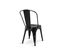 Lot De 4 Chaisess En Métal Noir Brillant Style Industriel