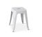 Lot De 4 Petits Tabourets En Métal Blanc Mat