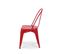 Lot De 4 Chaisess En Métal Rouge Brillant Style Industriel