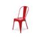 Lot De 4 Chaisess En Métal Rouge Brillant Style Industriel