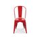 Lot De 4 Chaisess En Métal Rouge Brillant Style Industriel