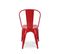 Lot De 4 Chaisess En Métal Rouge Brillant Style Industriel